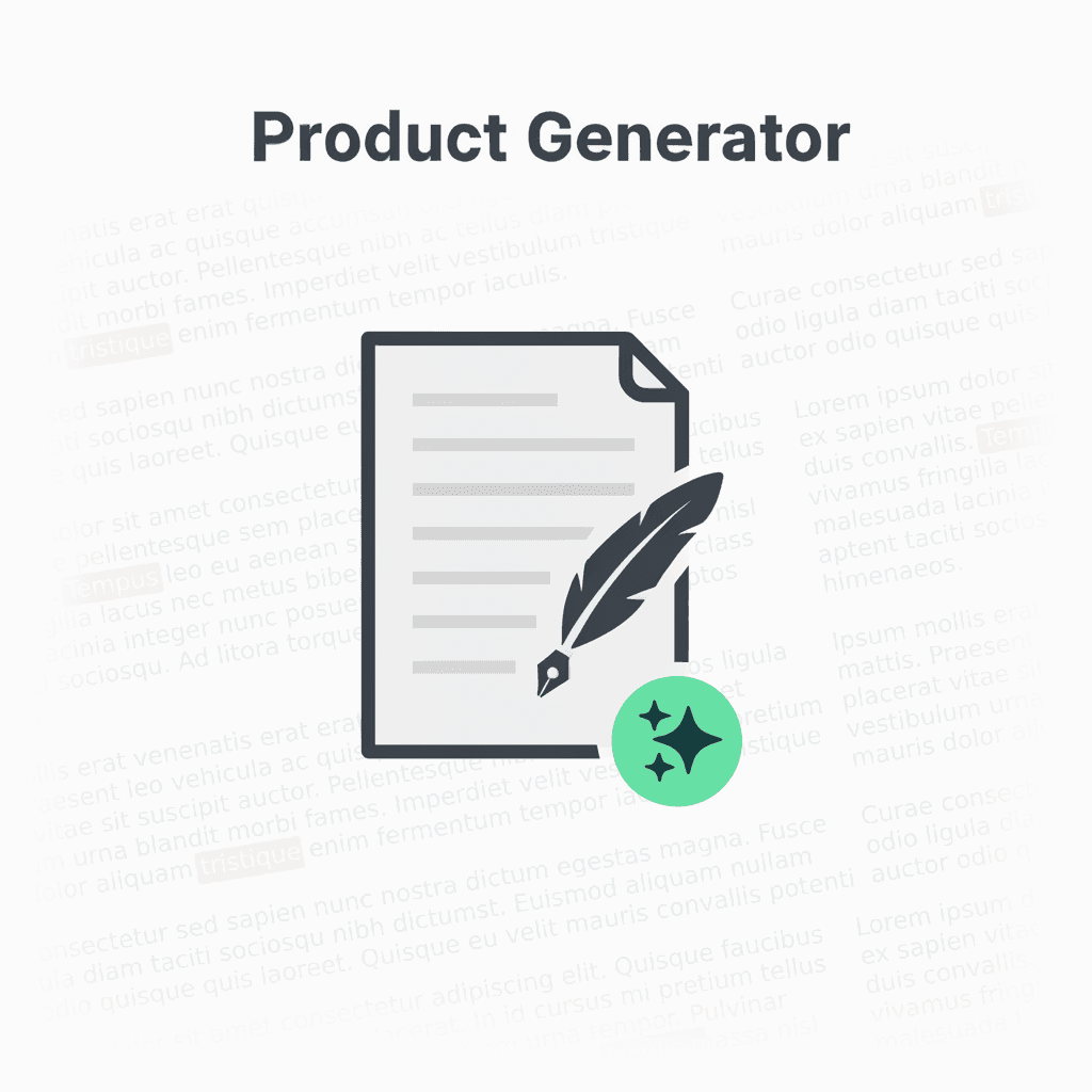 Product Generator (Coming Soon) preview
